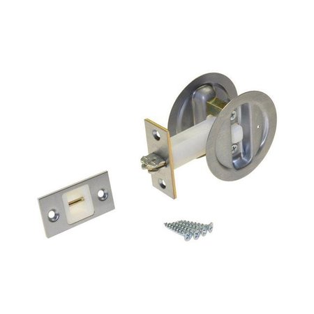 JOHNSON HARDWARE Johnson Hardware 5001310 Satin Nickel Silver Steel Pocket Door Privacy Lock 5001310